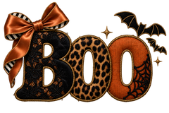 Boo Leopard Lace Halloween Design