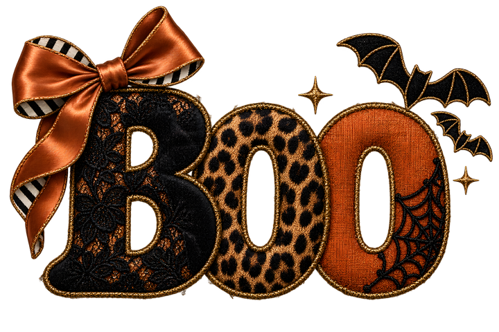 Boo Leopard Lace Halloween Design