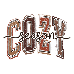 Cozy Season Varsity Fall Graphic DTF print