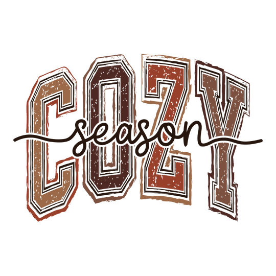Cozy Season Varsity Fall Graphic DTF print