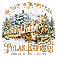 All Aboard the Polar Express DTF print