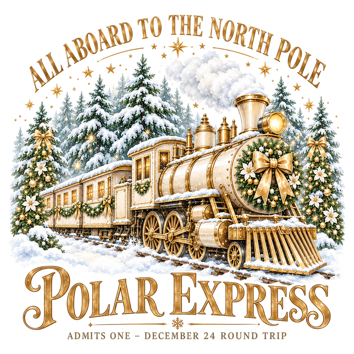All Aboard the Polar Express DTF print