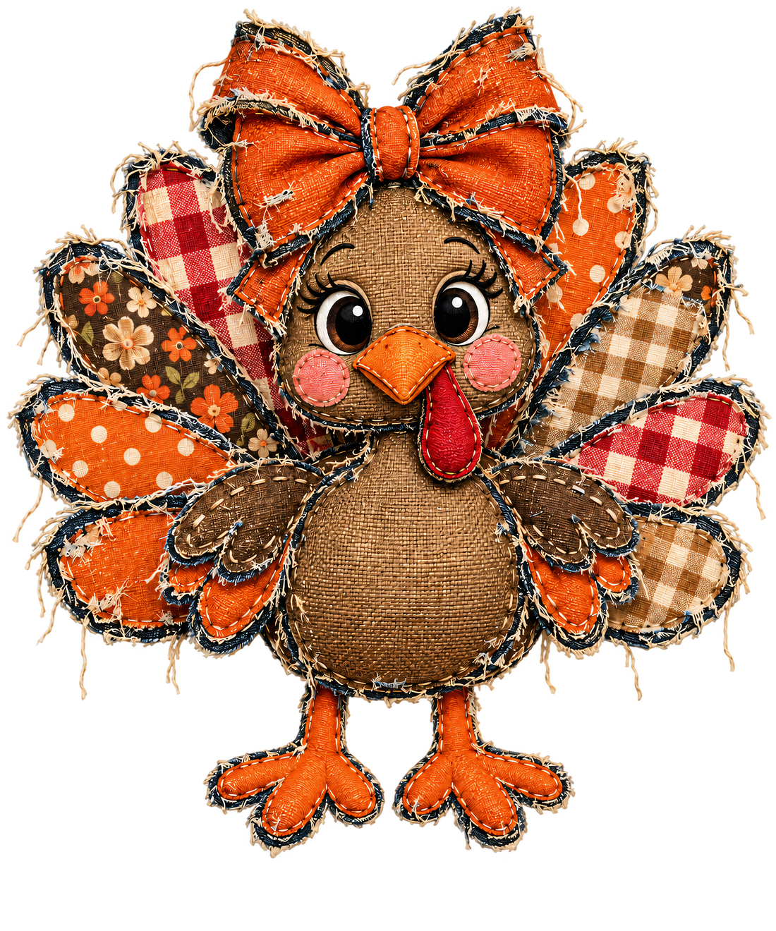 Patchwork Fall Turkey DTF print