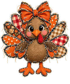 Patchwork Fall Turkey DTF print