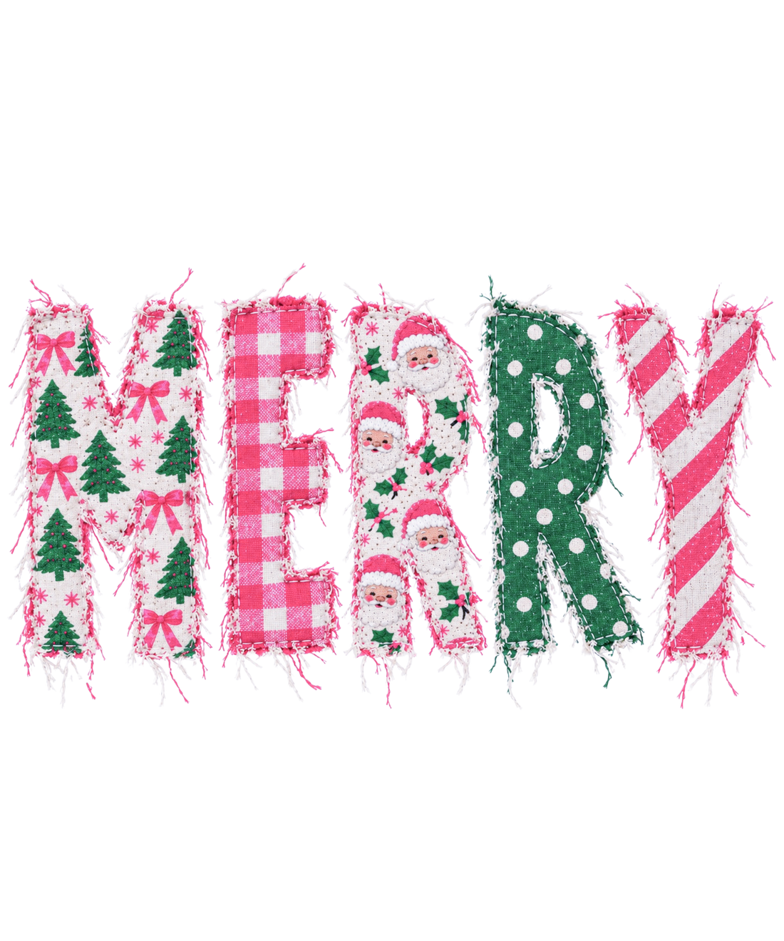Pink Merry Patchwork Christmas Design