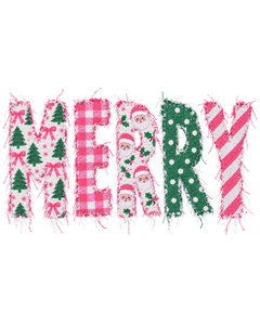 Pink Merry Patchwork Christmas Design