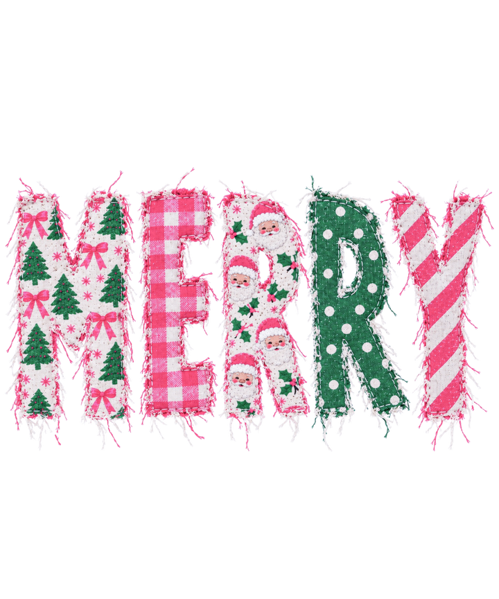 Pink Merry Patchwork Christmas Design