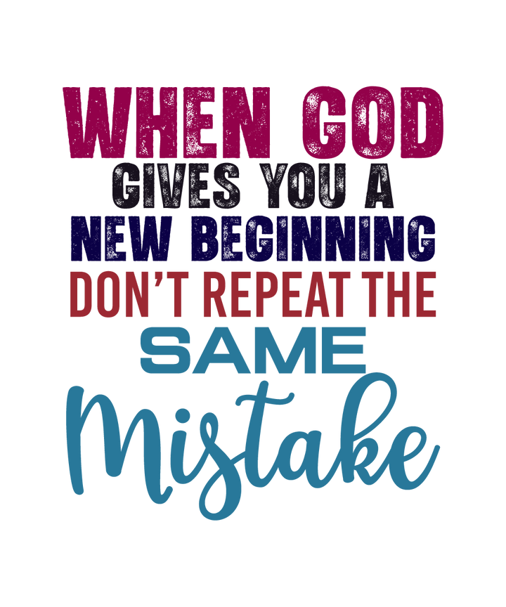 Don't Repeat the Same Mistake