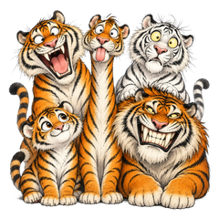 Silly Tiger Squad Graphic DTF print