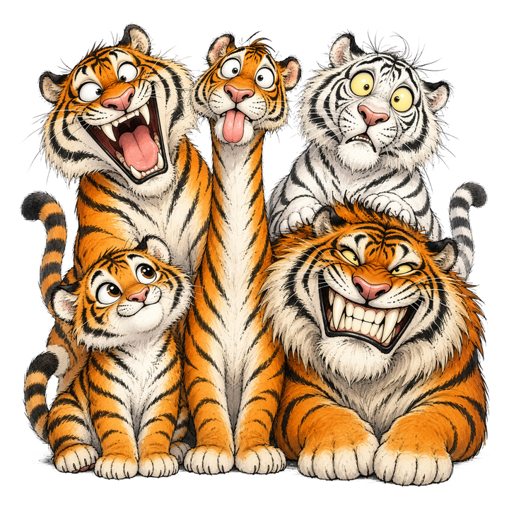 Silly Tiger Squad Graphic DTF print