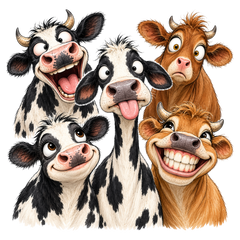 Silly Cow Crew DTF print