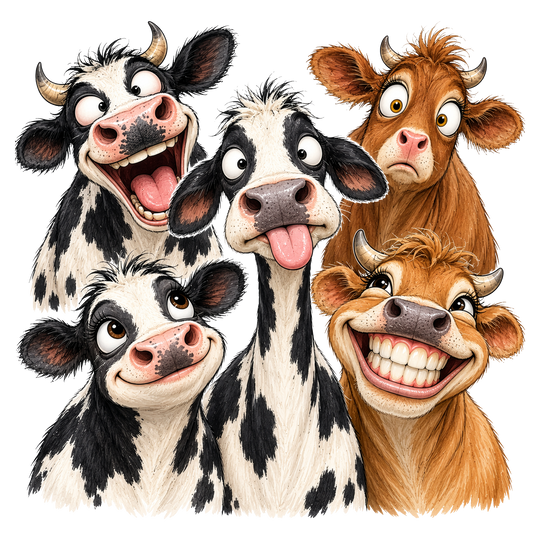 Silly Cow Crew DTF print
