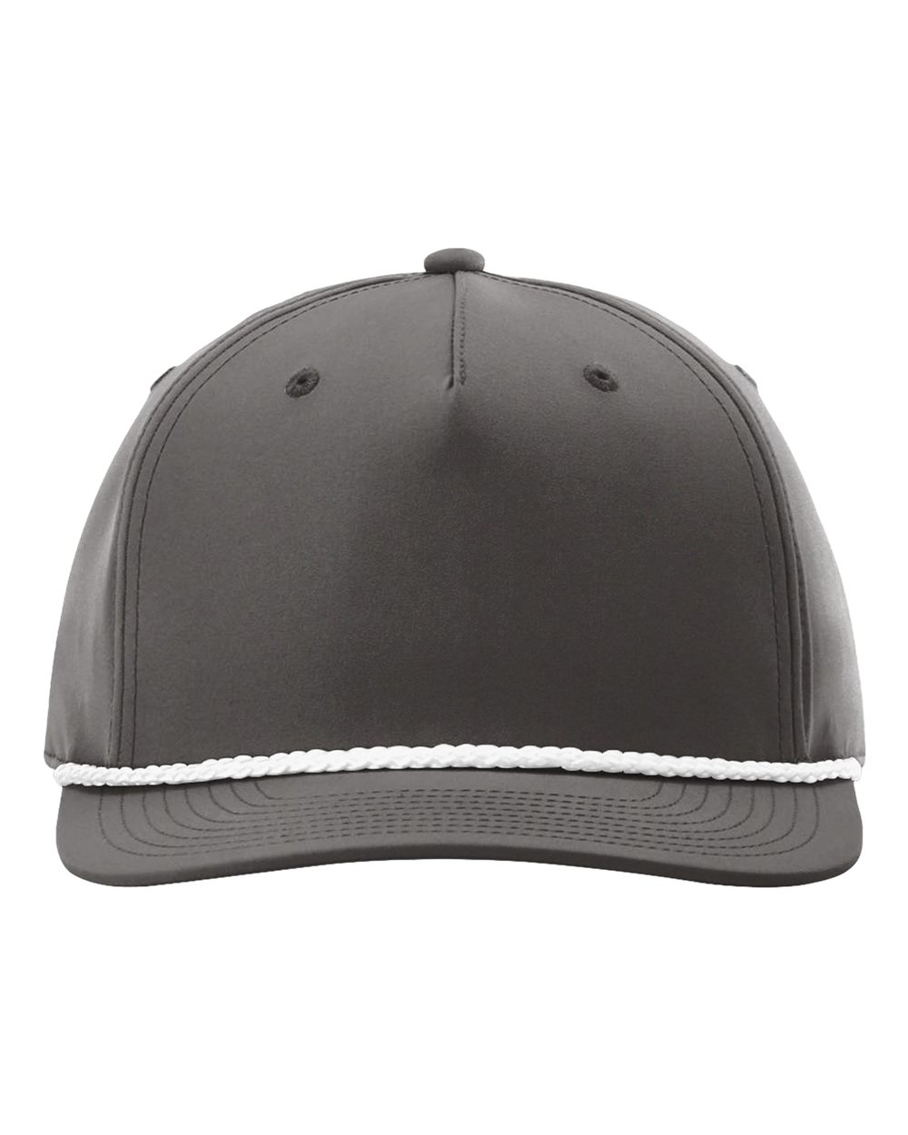 Richardson 258 Five-Panel Classic Rope Cap Dark Grey/ White