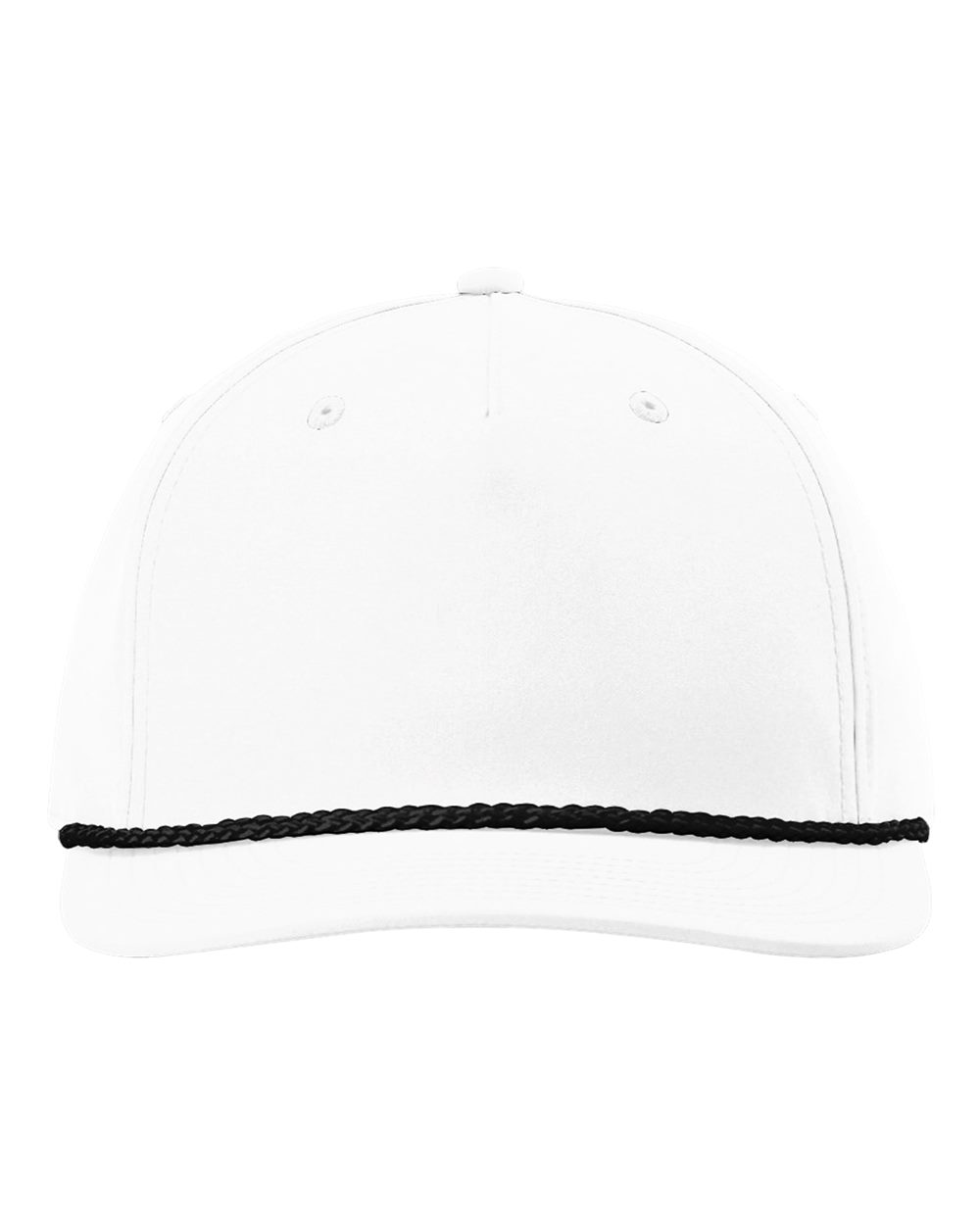 Richardson 258 Five-Panel Classic Rope Cap White/ Black