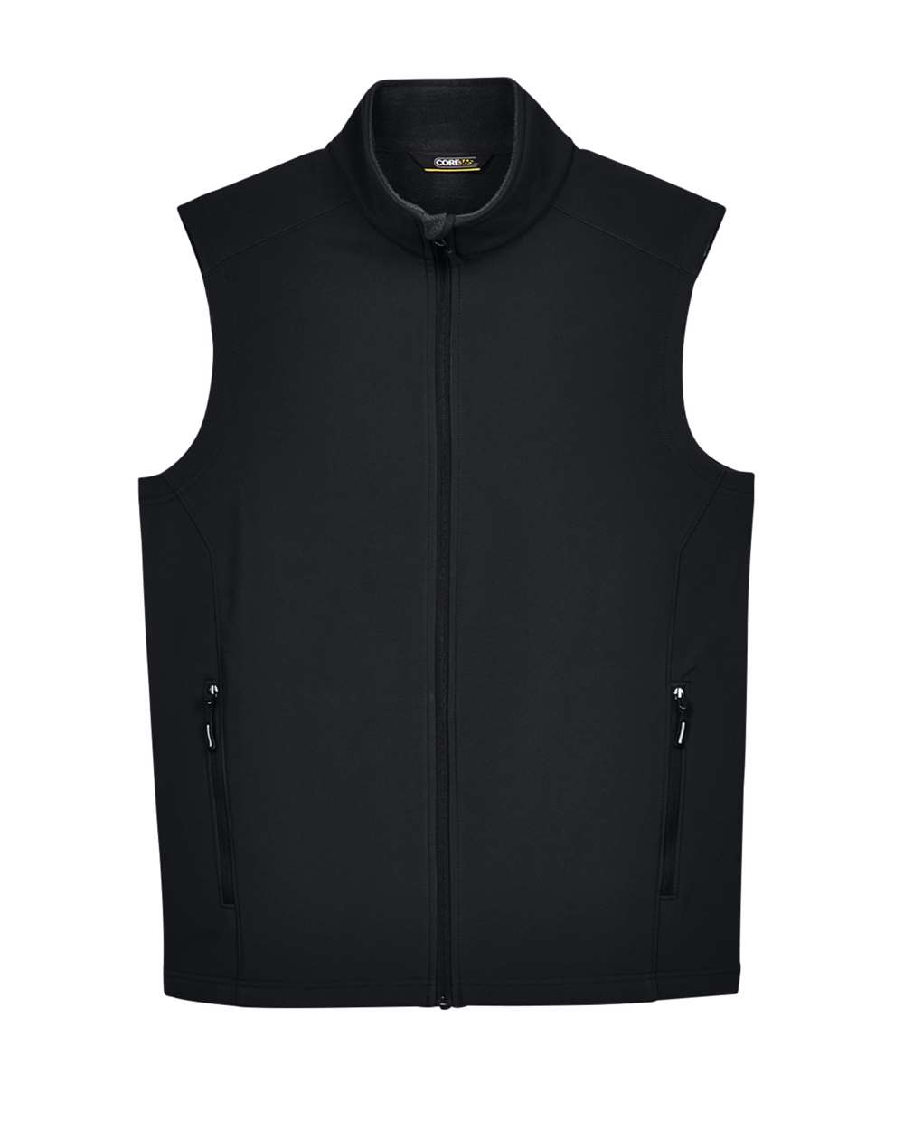 CORE365 CE701 Men's Cruise Two-Layer Fleece Bonded Soft Shell Vest Black