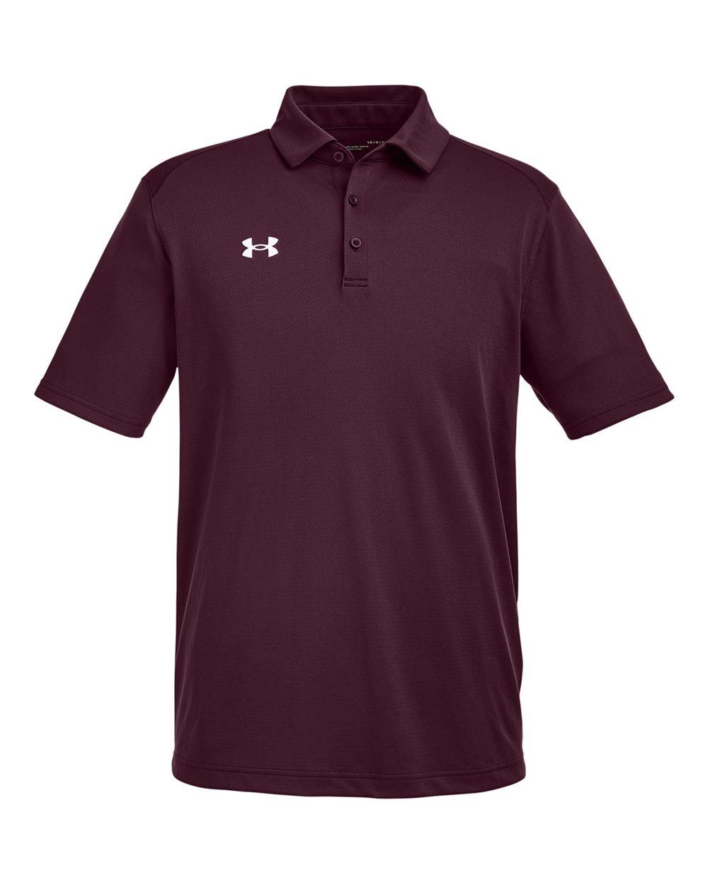 Under Armour 1370399 Men's Tech™ Polo Dark Maroon/ White