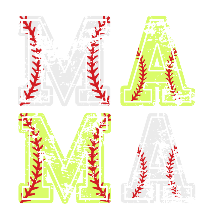 Baseball Stitches Letter Design