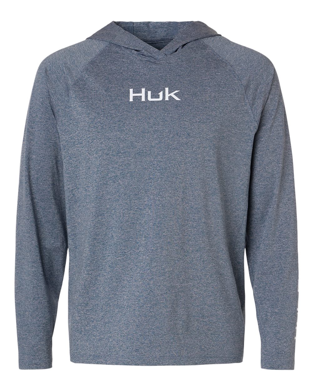 Huk H1200737 Men's Airweight Hooded Pullover Stormy Blue Heather