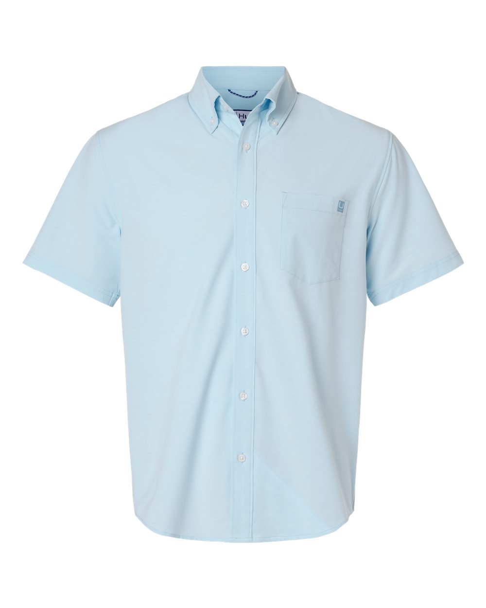 Huk H150154 Men's Kona Short Sleeve Solid Shirt Coastal Drift Heather
