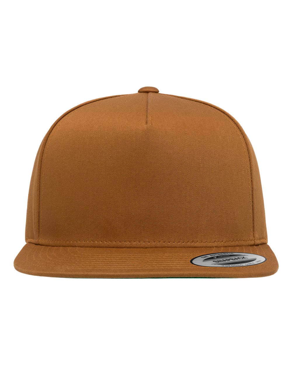 YP Classics 6007 Five-Panel Cotton Twill Snapback Cap Caramel