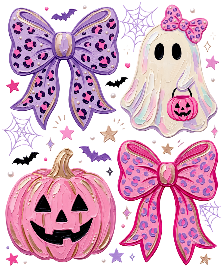 Cute Halloween Leopard Bows Design