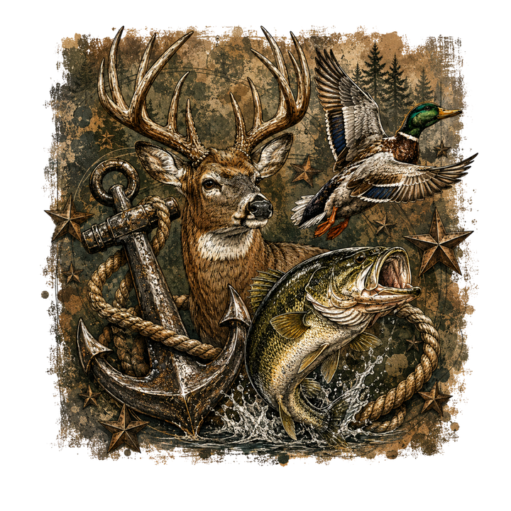 Outdoor Adventure Wildlife Art Design