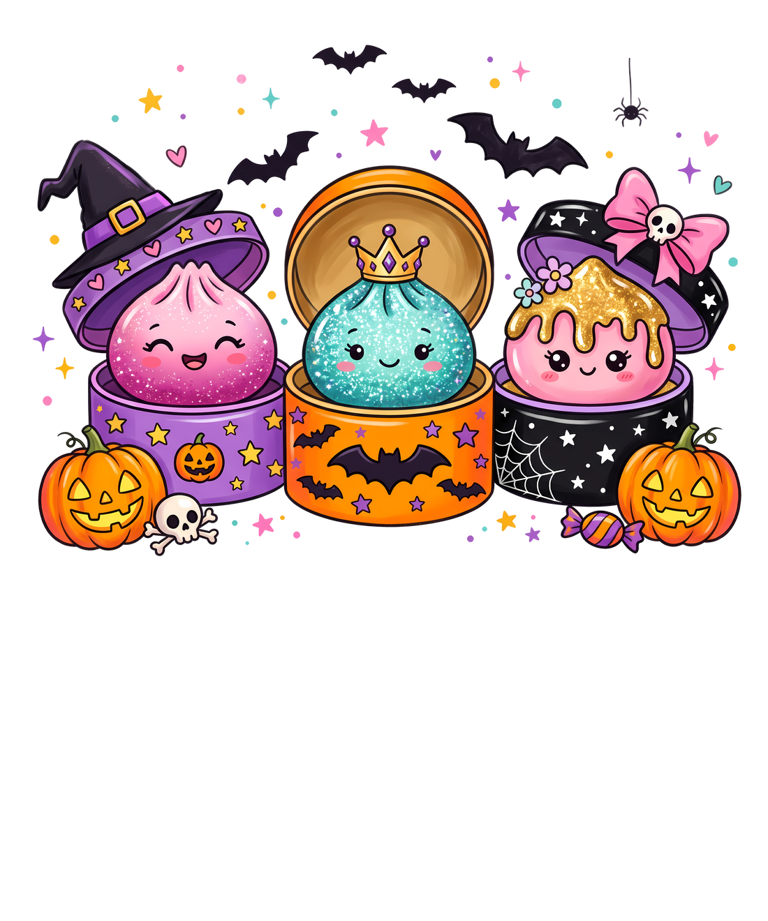 Cute Halloween Witch Cauldrons Design