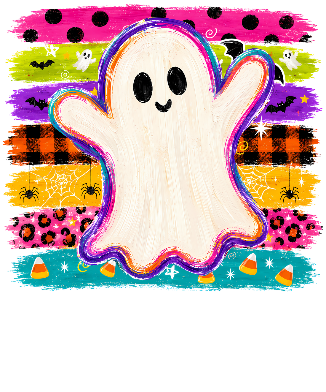 Colorful Halloween Ghost Design