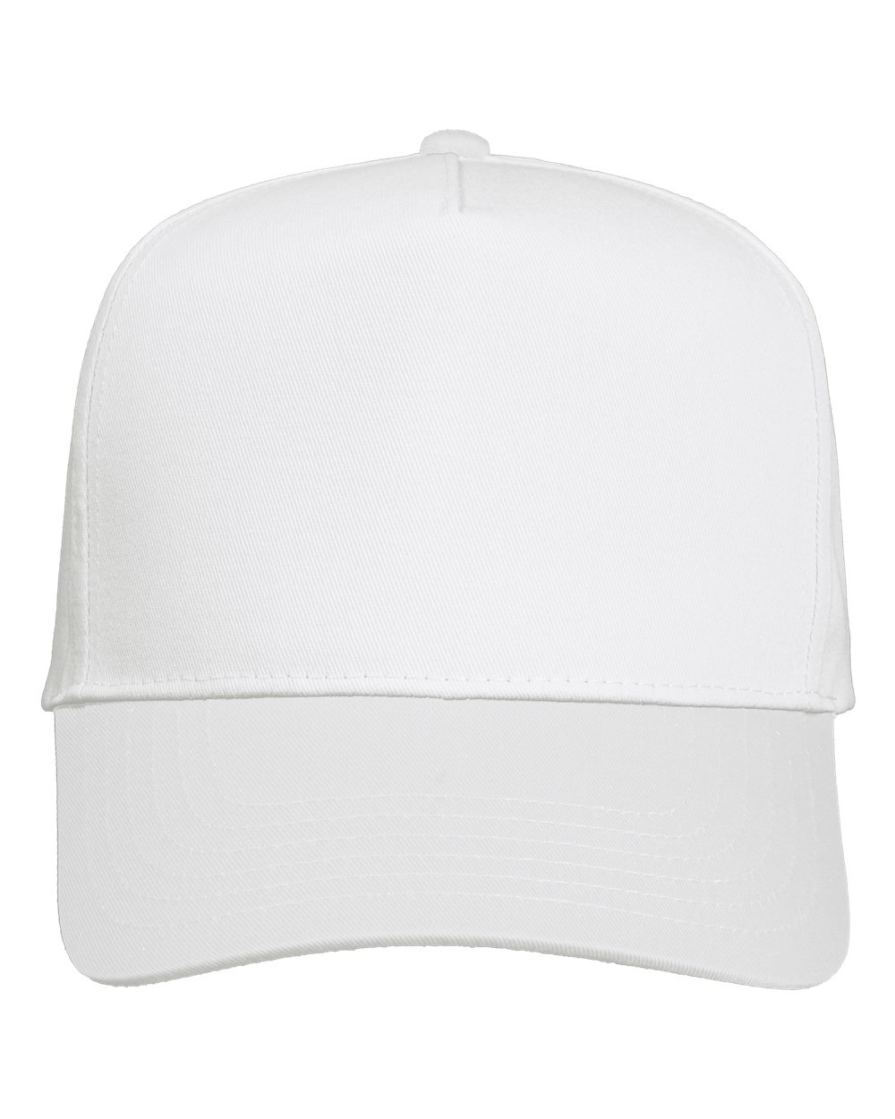 Valucap 8869 Five-Panel Twill Cap White