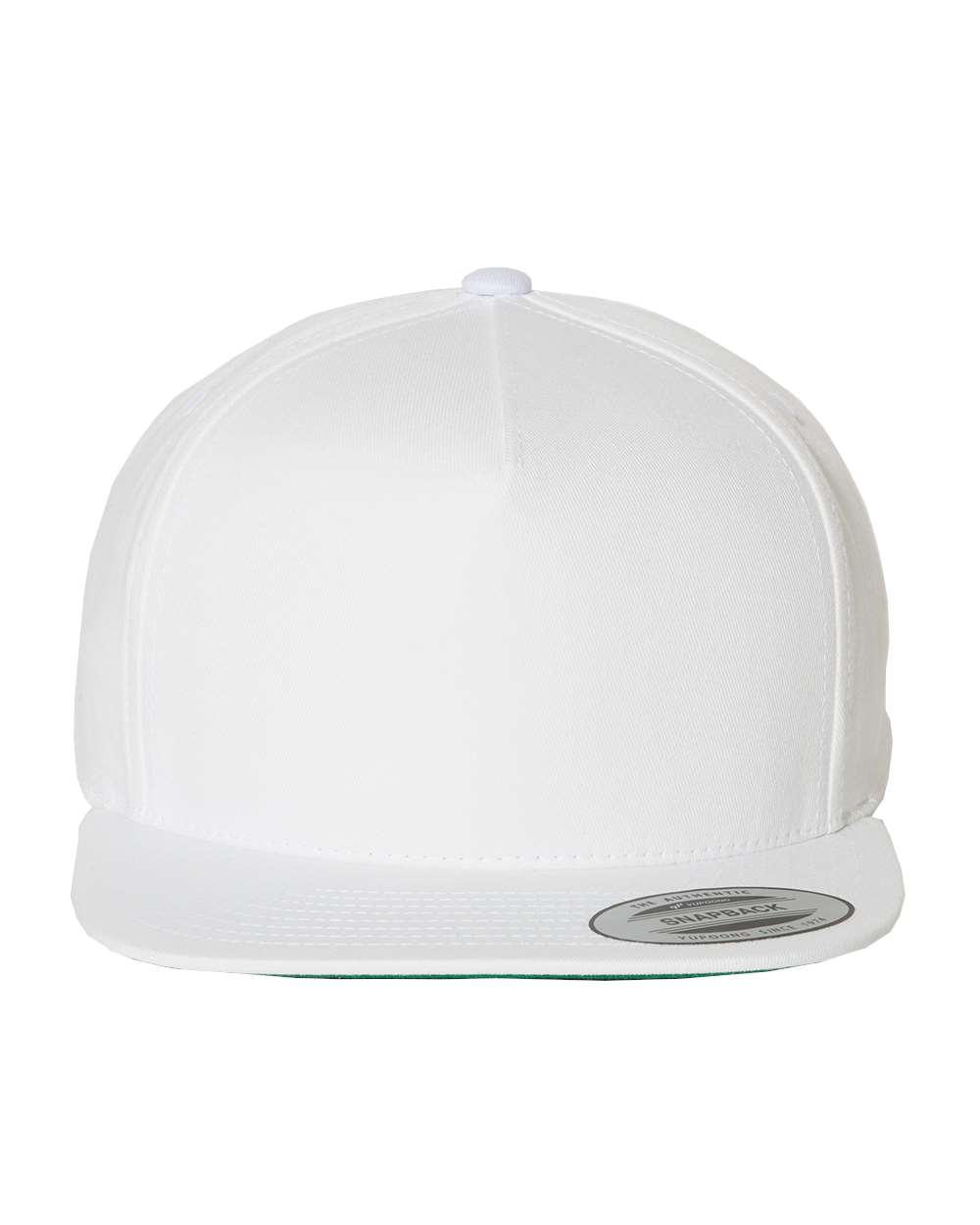 YP Classics 6007 Five-Panel Cotton Twill Snapback Cap White