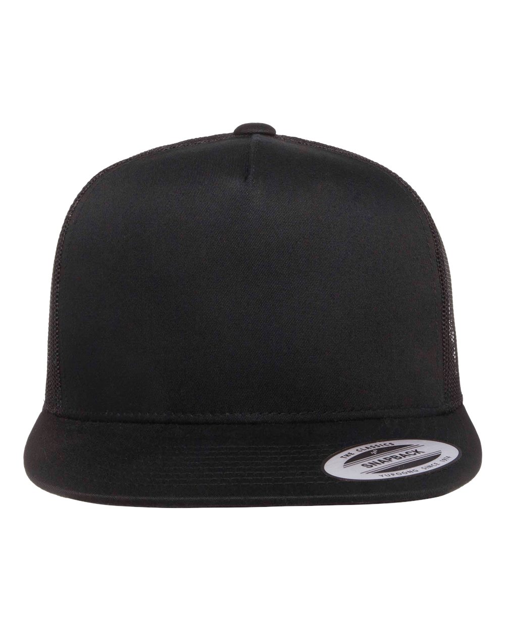 YP Classics 6006 Classic Five-Panel Trucker Cap Black