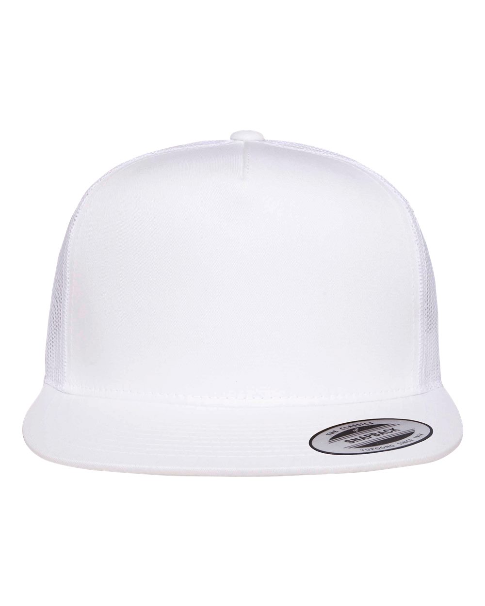 YP Classics 6006 Classic Five-Panel Trucker Cap White