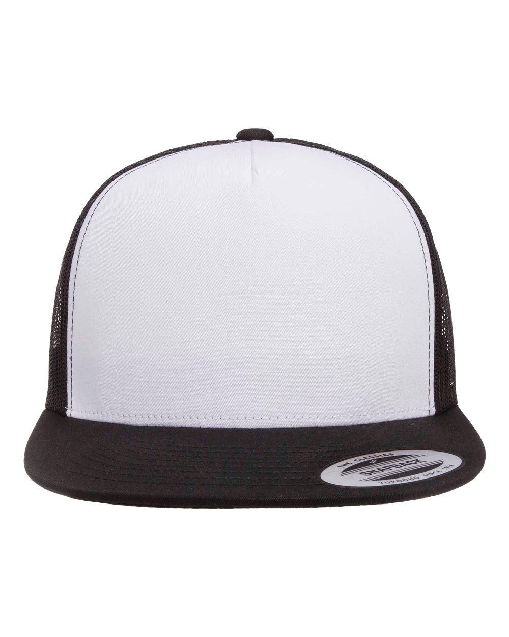 YP Classics 6006 Classic Five-Panel Trucker Cap Black/ White/ Black