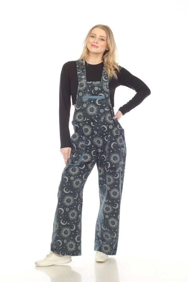 Celestial Sun and Moon Overalls