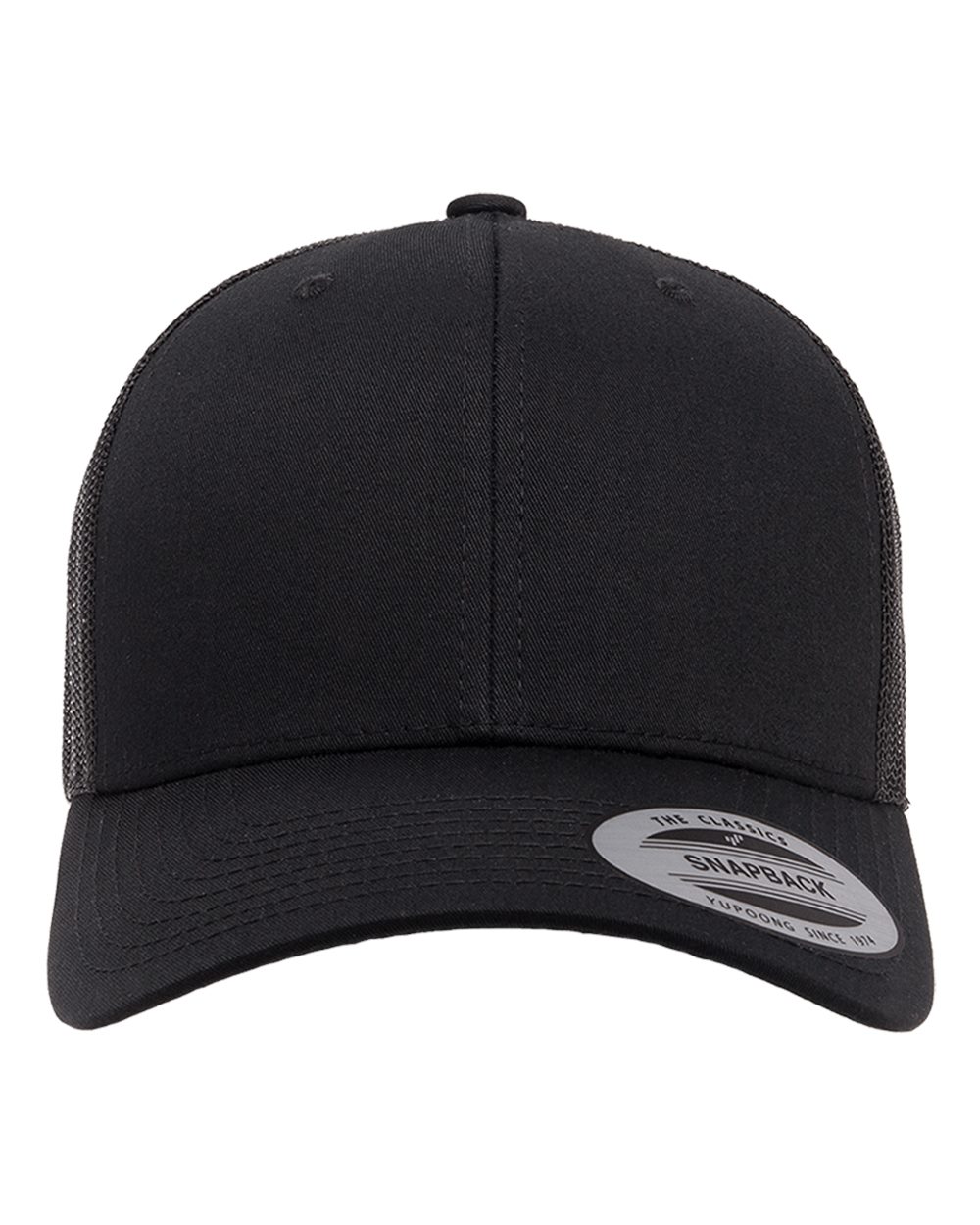 YP Classics 6606 Retro Trucker Cap Black