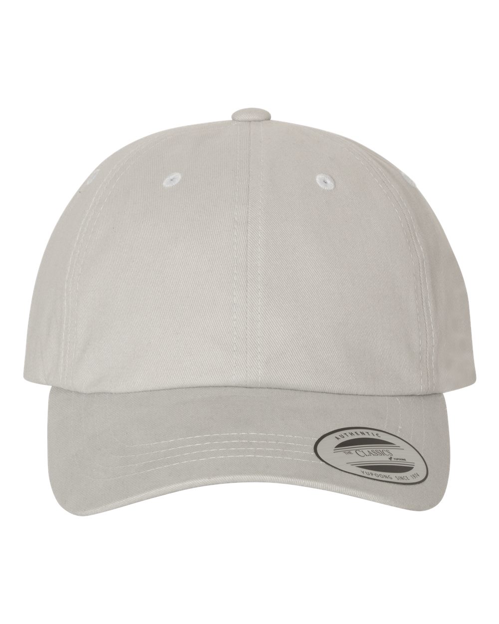 YP Classics 6245PT Peached Cotton Twill Dad Hat Light Grey