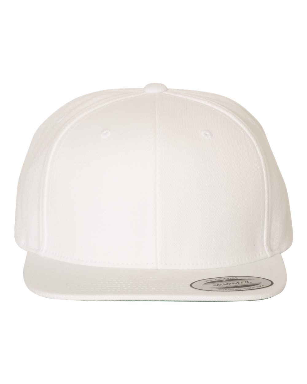 YP Classics 6089M Premium Flat Bill Snapback Cap White