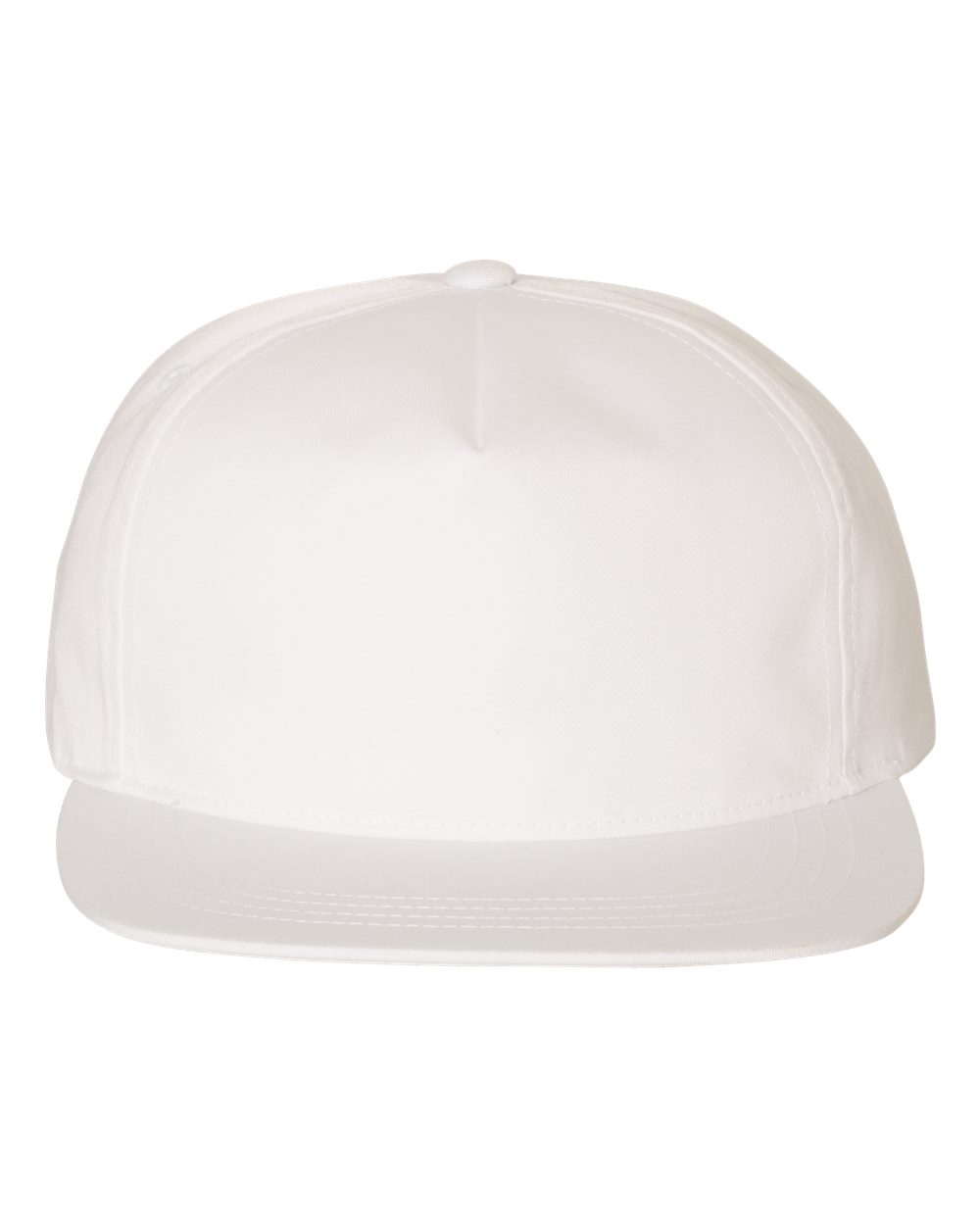 YP Classics 6502 Lightly-Structured Five-Panel Snapback Cap White