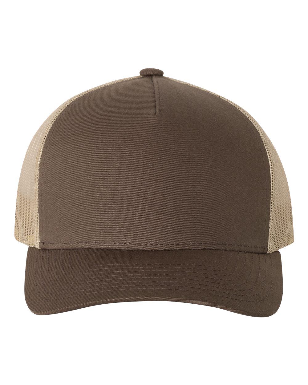 YP Classics 6506 Five-Panel Retro Trucker Cap Brown/ Khaki