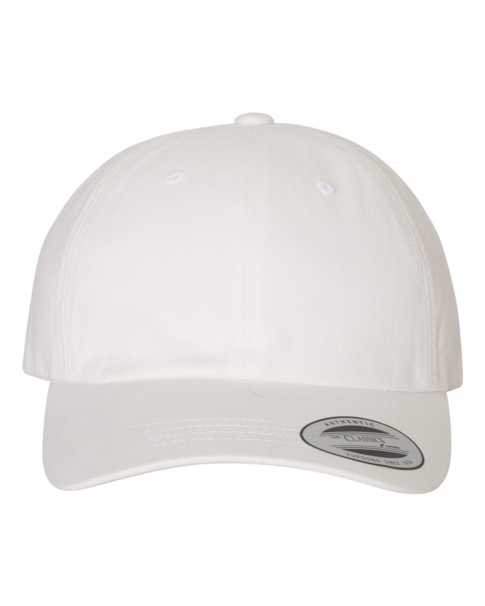 YP Classics 6245PT Peached Cotton Twill Dad Hat White
