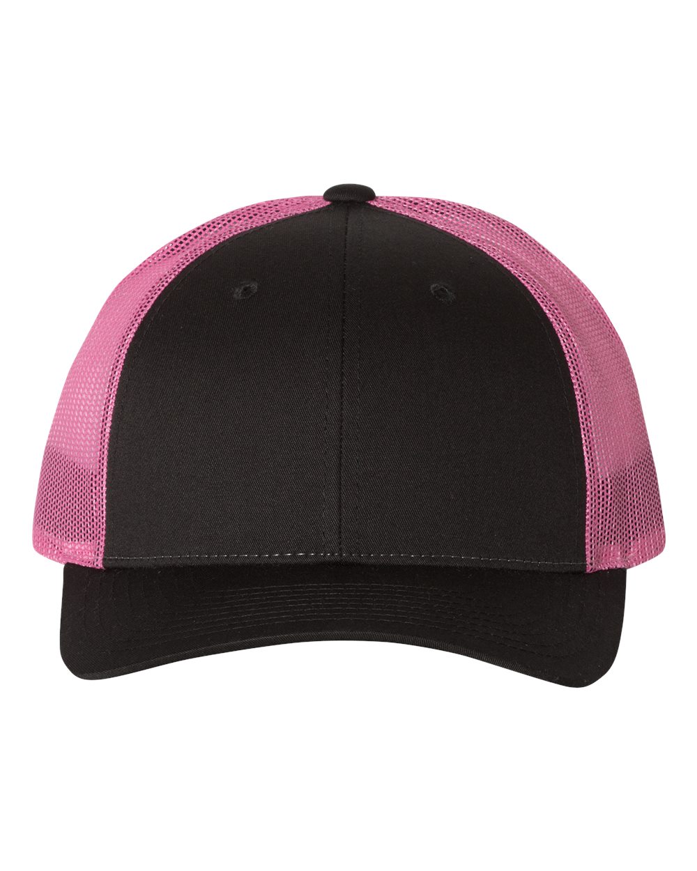 Richardson 115 Low Pro Trucker Cap Black/ Neon Pink