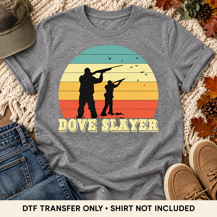 Dove Slayer Retro Hunting DTF Transfer