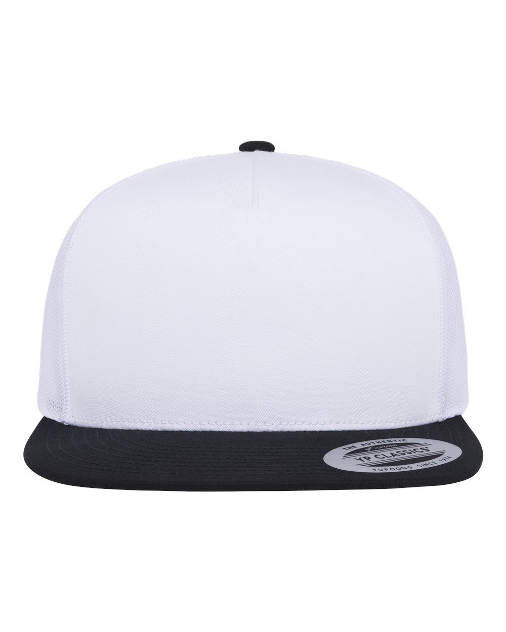 YP Classics 6006 Classic Five-Panel Trucker Cap Black/ White/ White