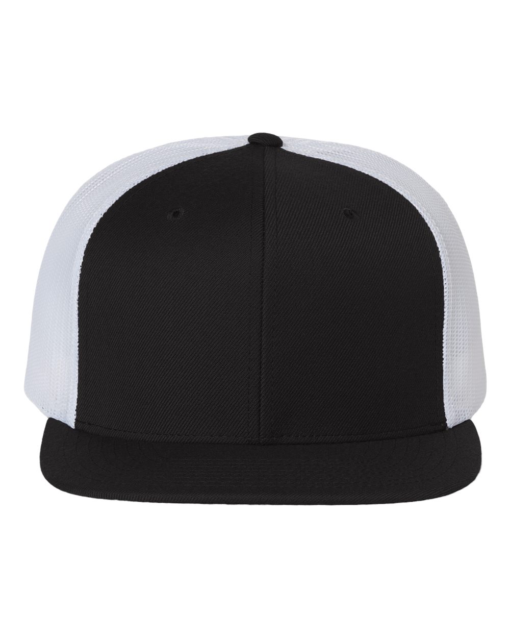 Richardson 511 Wool Blend Flat Bill Trucker Cap Black/ White
