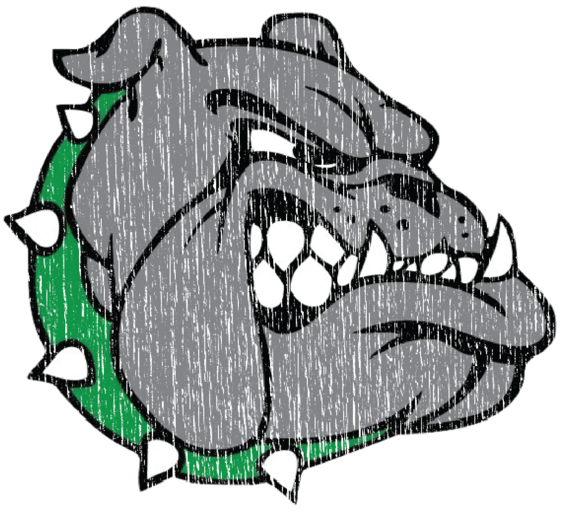 Gray Bulldog Head Design Transfer
