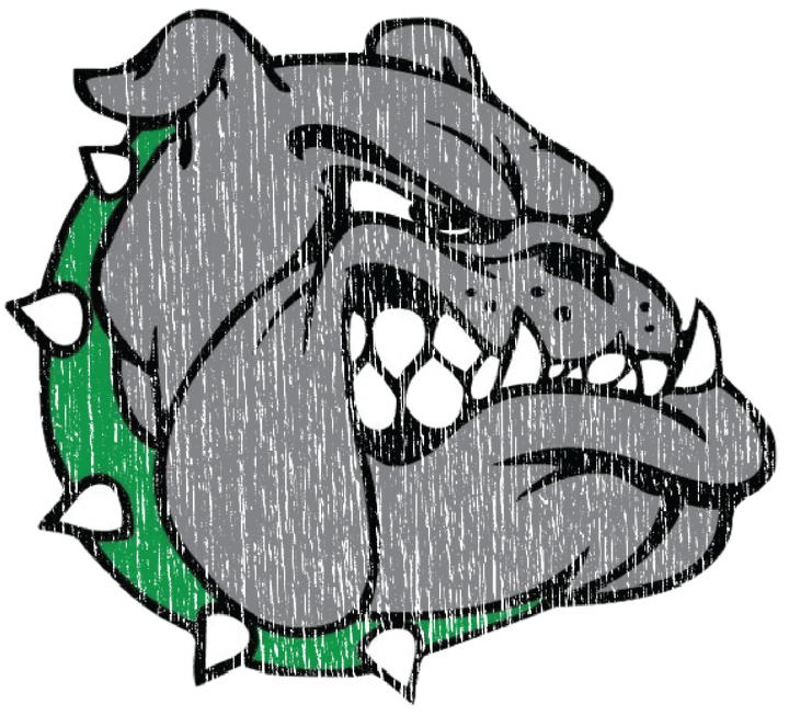 Gray Bulldog Head Design Transfer