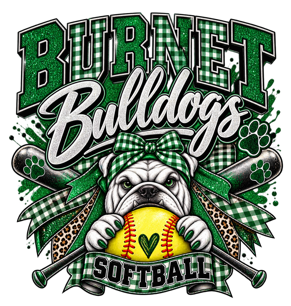 Burnet Bulldogs Softball Design