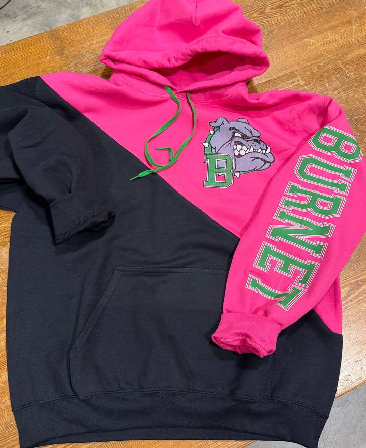 Bulldog Mascot Pink Hoodie