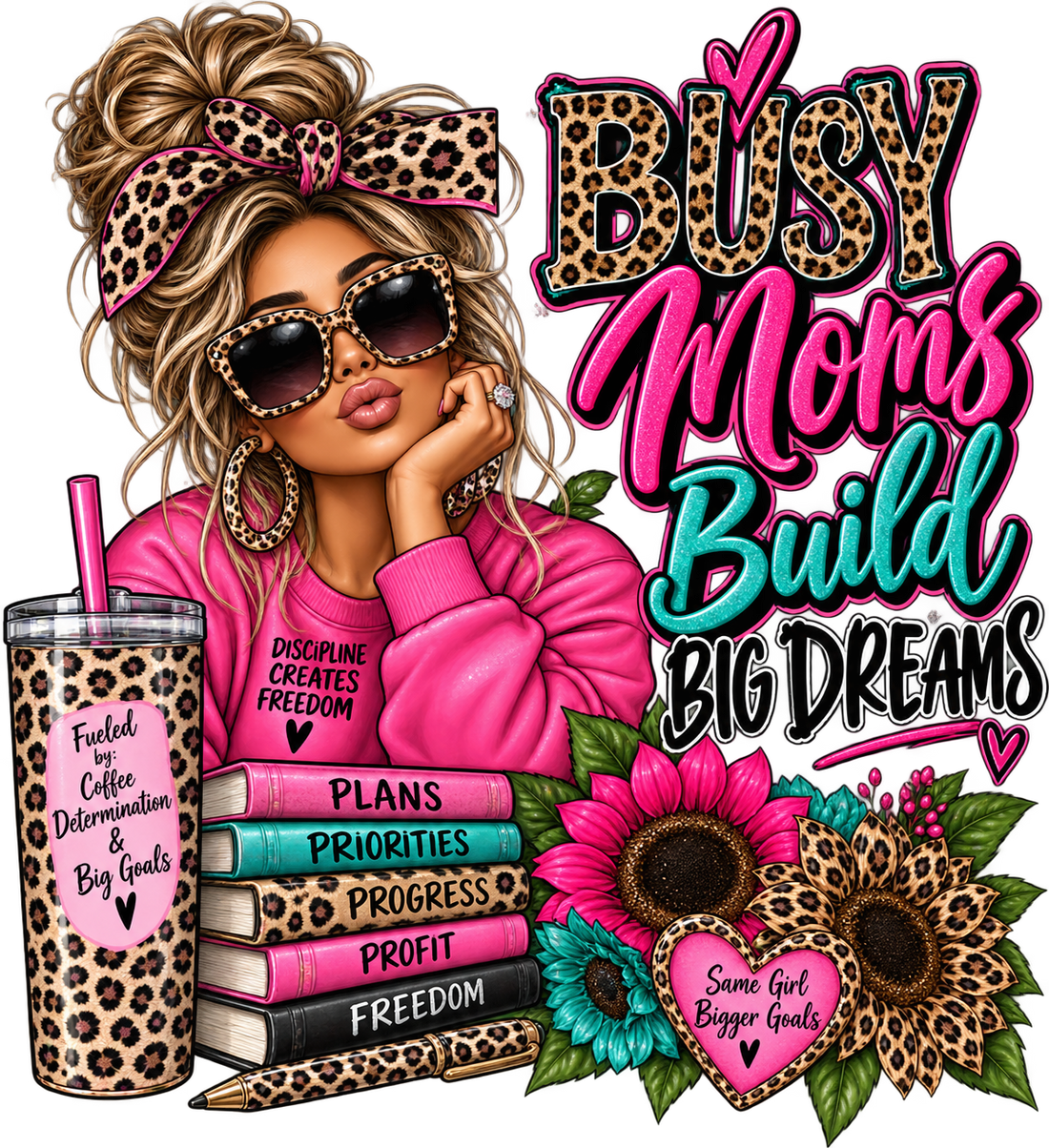 Busy Moms Build Big Dreams DTF Transfer