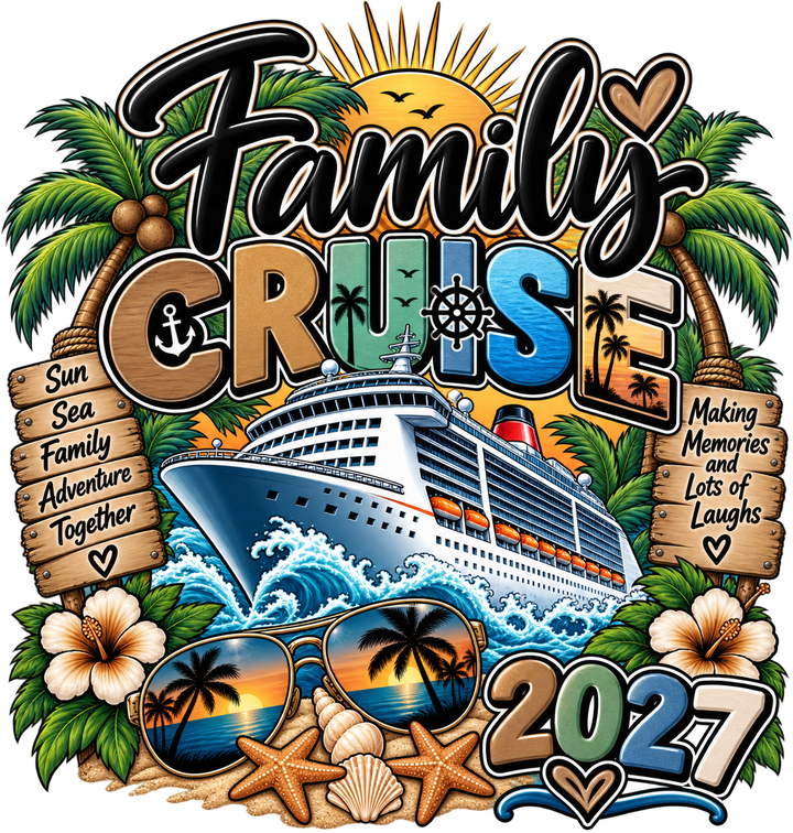 Family Cruise 2027 DTF Design